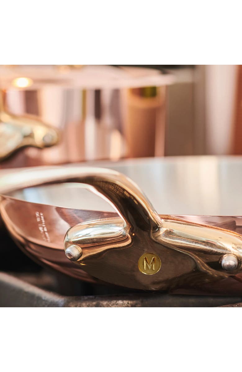 Mauviel M'Heritage M'200 B 3.3 Quart Saute Pan With Lid, Brass Handle, Alternate, color, Copper