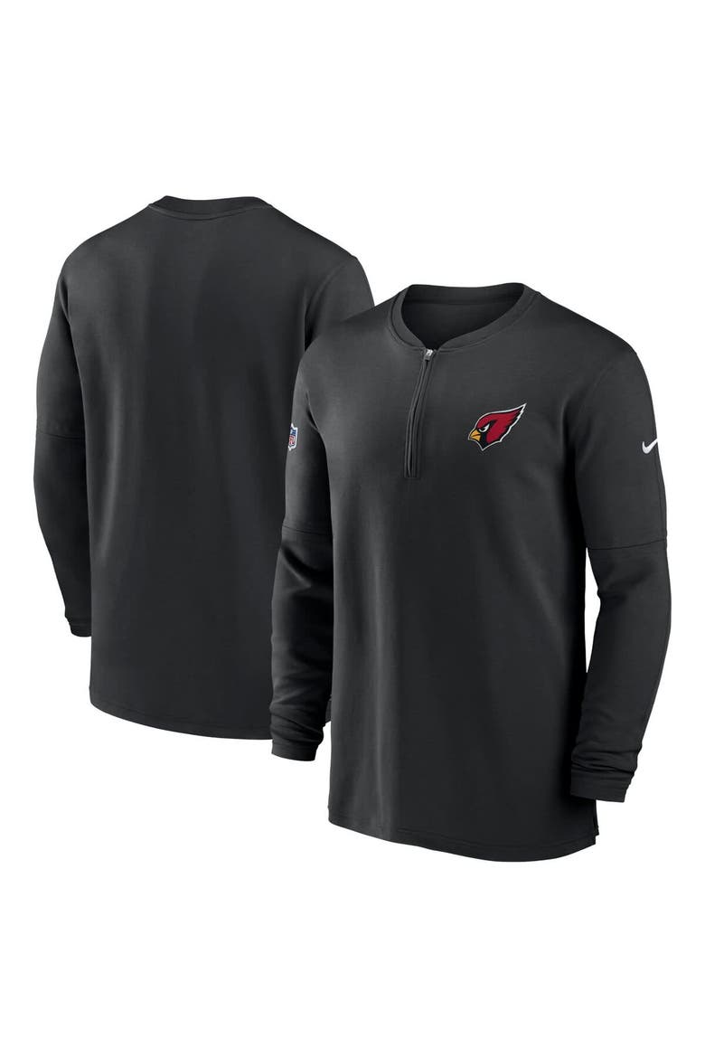 Men's Nike  Black Arizona Cardinals 2023 Sideline Performance Long Sleeve Tri-Blend Quarter-Zip Top, Alternate, color, Black