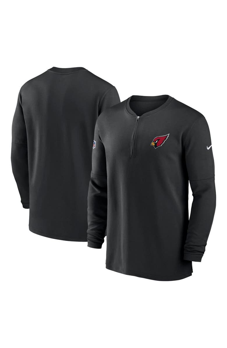 Nike Men's Nike  Black Arizona Cardinals 2023 Sideline Performance Long Sleeve Tri-Blend Quarter-Zip Top, Alternate, color, Black