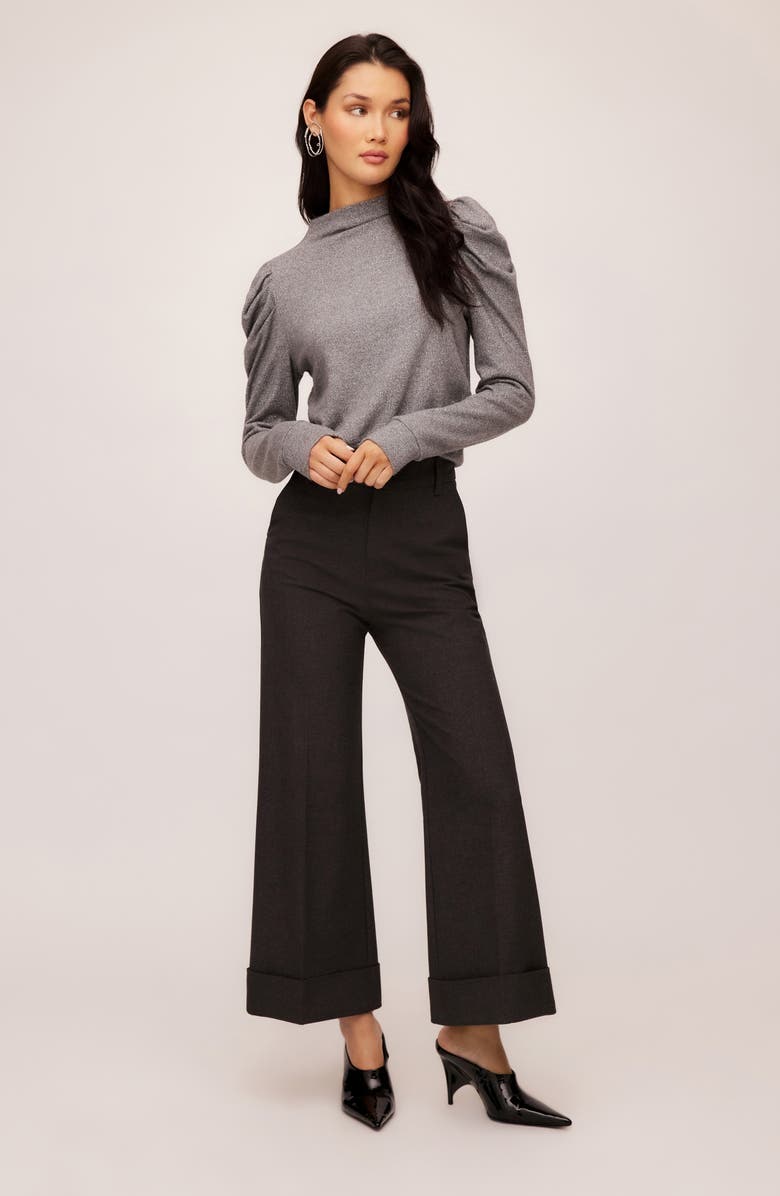 FIFTEEN TWENTY Rylee Stretch Wide Leg Cuffed Wide Leg Pants, Alternate, color, 