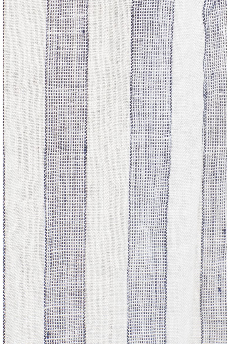 The Hero Stripe Tumbled Linen Shirt, Alternate, color, SORAYA NAVY STRIPE