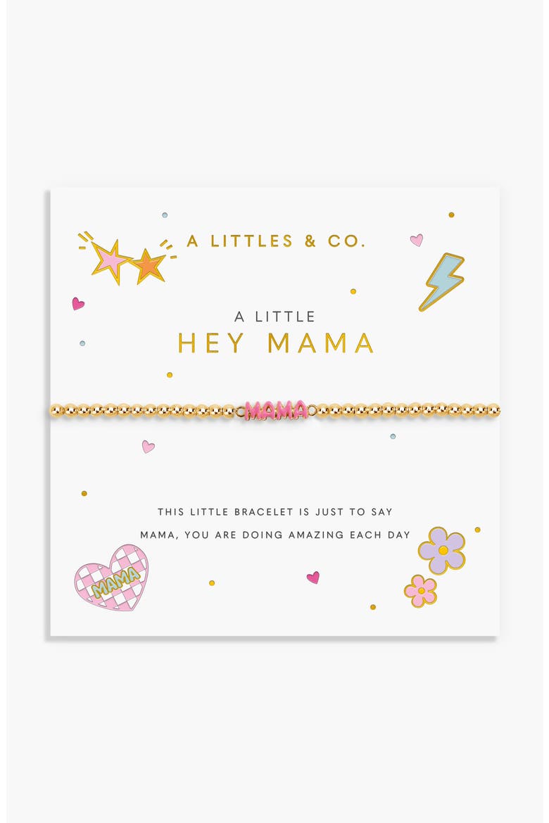 A Little Vibes 'Hey Mama' Bracelet, Main, color, Gold Plated