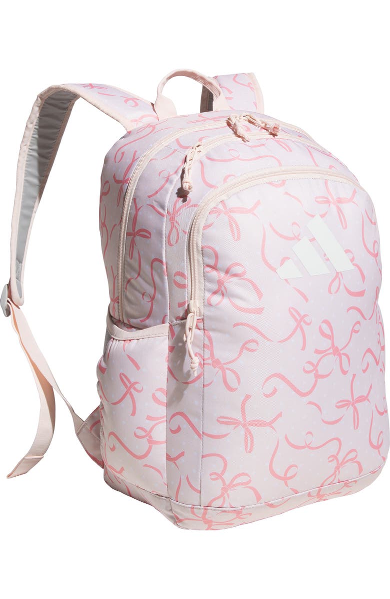adidas Kids' Affiliate Backpack, Alternate, color, Bow Print Pink Tint