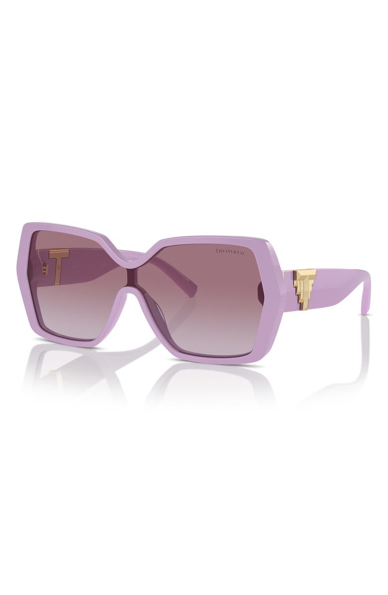 Tiffany & Co. 129mm Gradient Pillow Sunglasses, Alternate, color, Violet