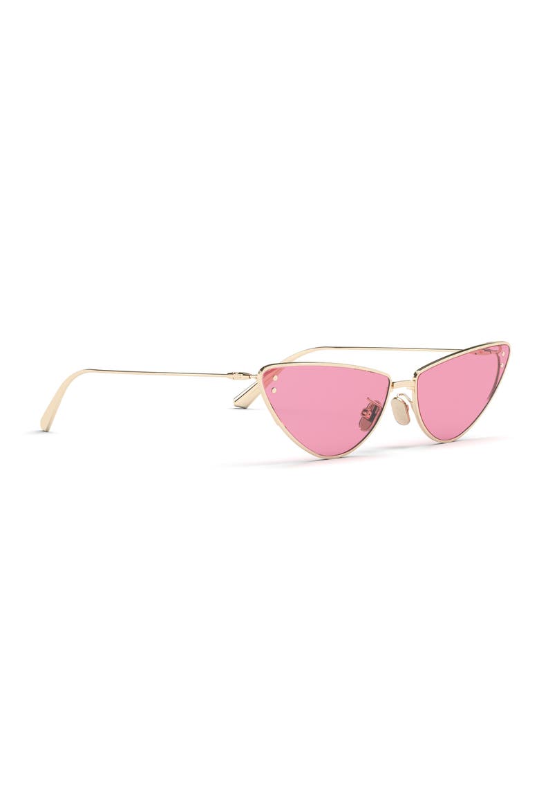 MissDior B1U 63mm Oversize Cat Eye Sunglasses, Alternate, color, SHINY GOLD DH / BORDEAUX