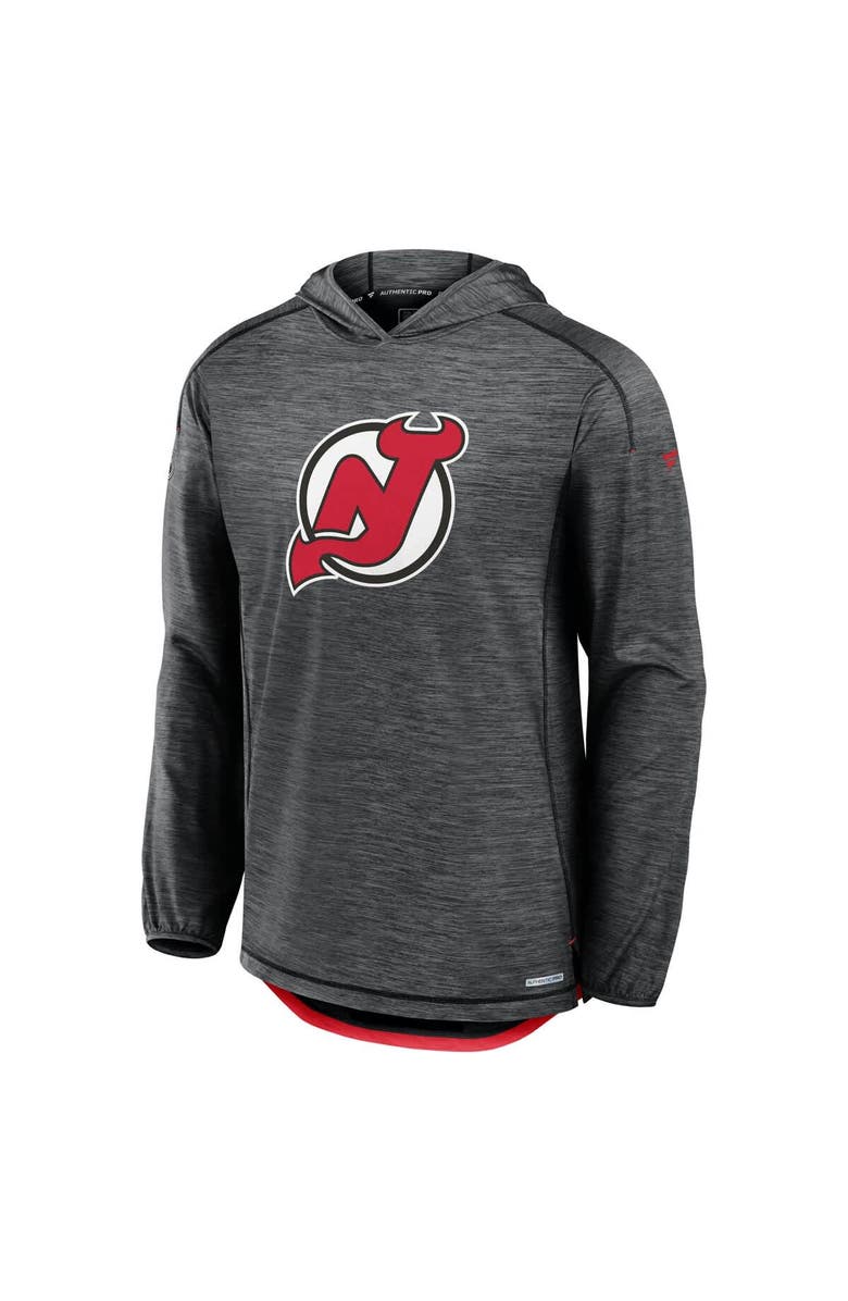 FANATICS Men's Fanatics  Black New Jersey Devils Authentic Pro Rink Lightweight Pullover Hoodie, Alternate, color, 