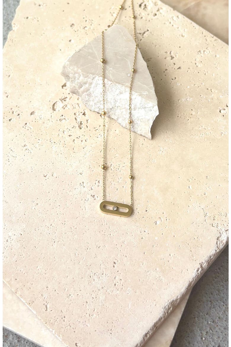 Station Pendant Necklace, Alternate, color, GOLD