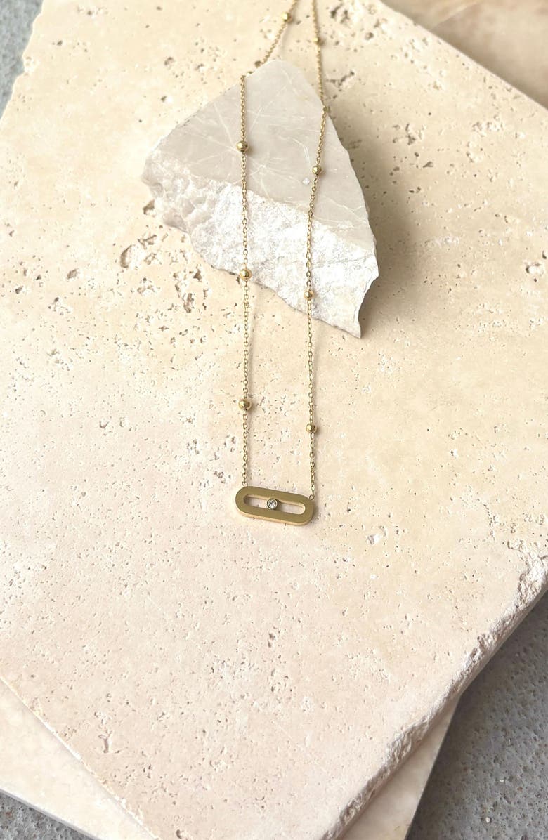 Adornia Station Pendant Necklace, Alternate, color, Gold