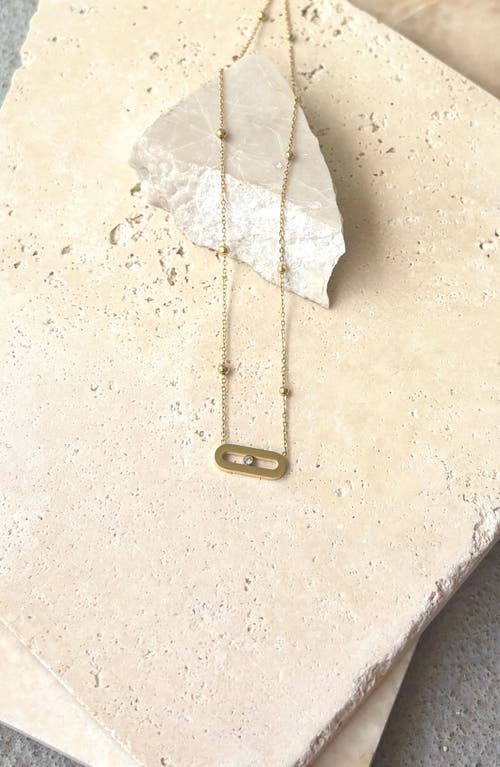 Adornia Tarnish Resistant 18k Gold Plated Bar Necklace