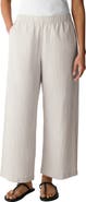 Eileen Fisher Check Print Wide Leg Ankle Pants