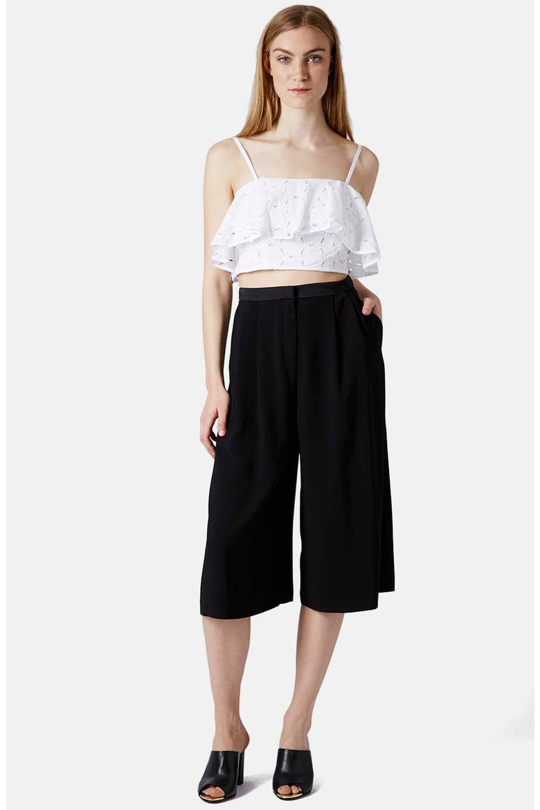Broderie Ruffle Bralette, Alternate, color, WHITE