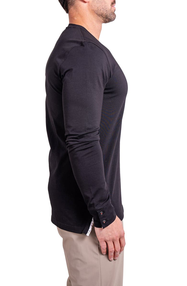 Maceoo Edison Ascension V-Neck Long Sleeve T-Shirt, Alternate, color, Black