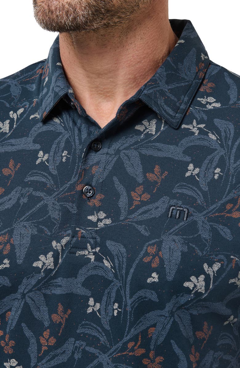 TravisMathew Relationship Status Floral Polo, Alternate, color, Titan