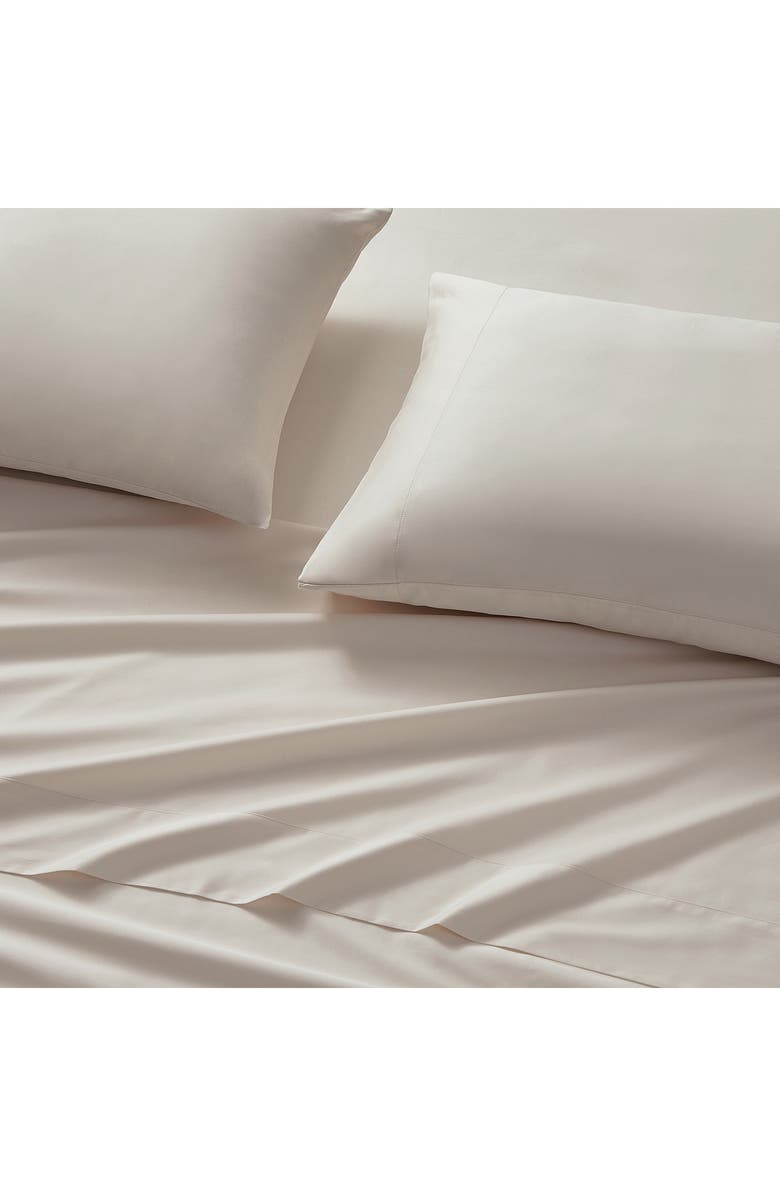 DKNY 300 Thread Count Sateen Sheet Set, Alternate, color, White Sand