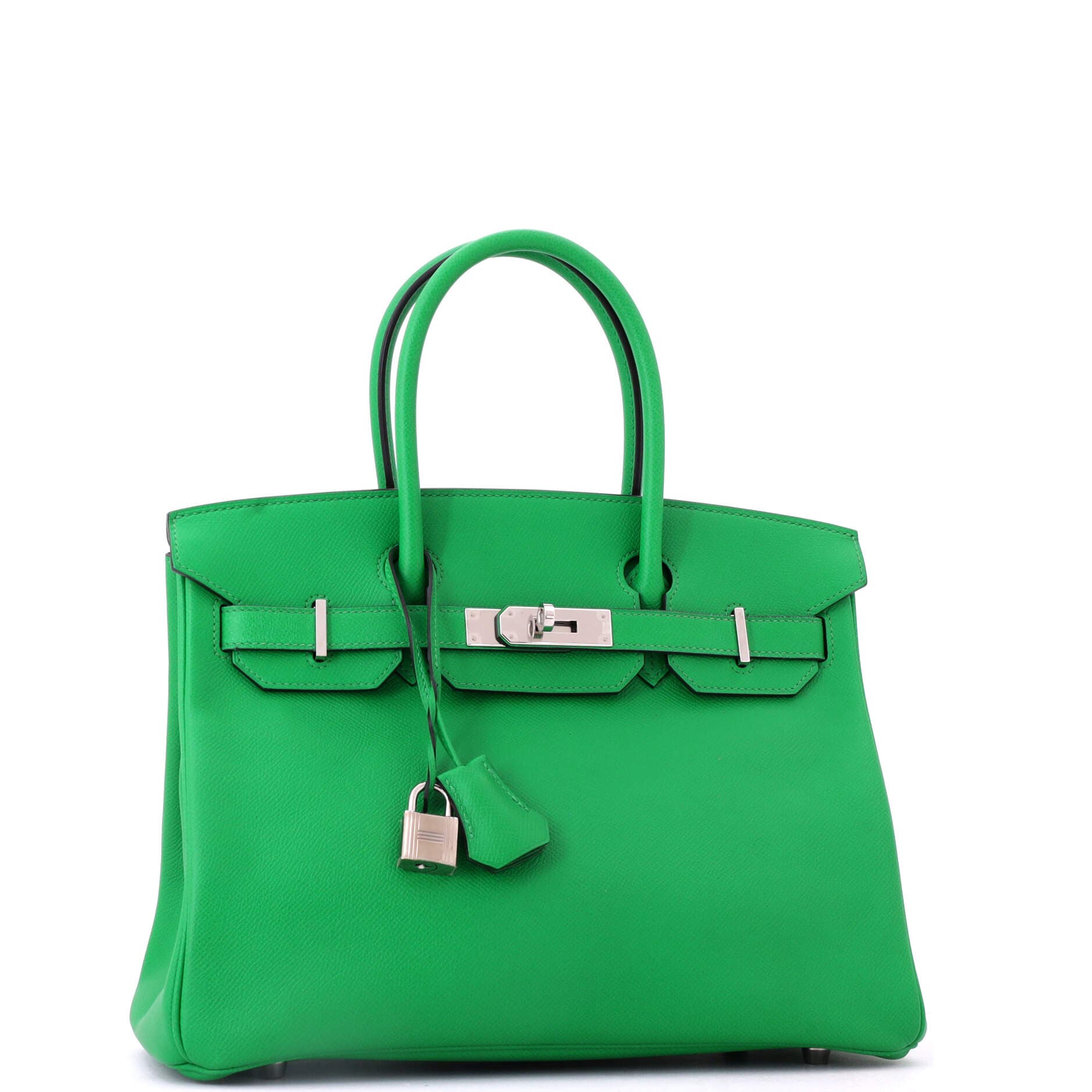 Birkin Handbag Green Epsom with Palladium Hardware 30, Alternate, color, Green