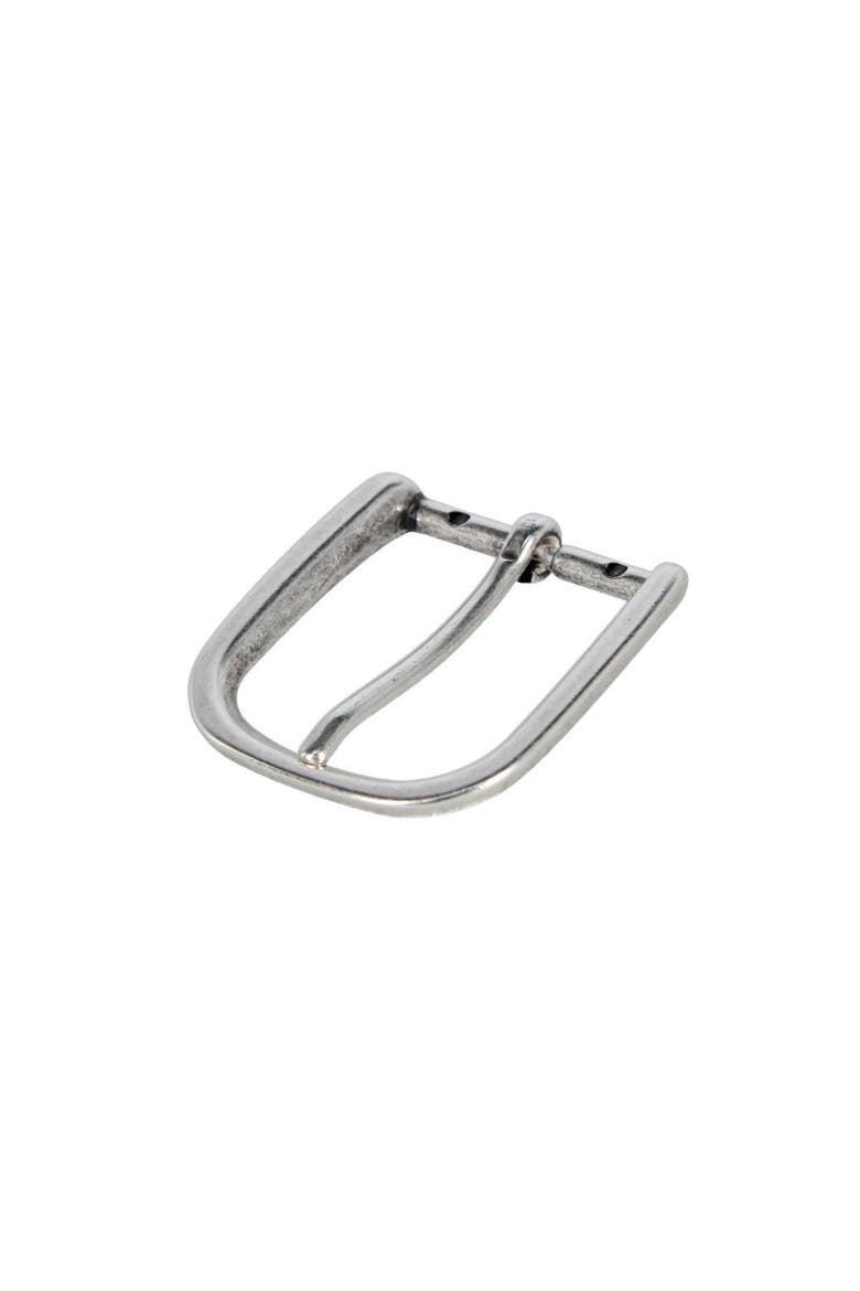 35mm Solid Brass Italian Rounded Edged Harness Belt Buckle, Alternate, color, English Silver