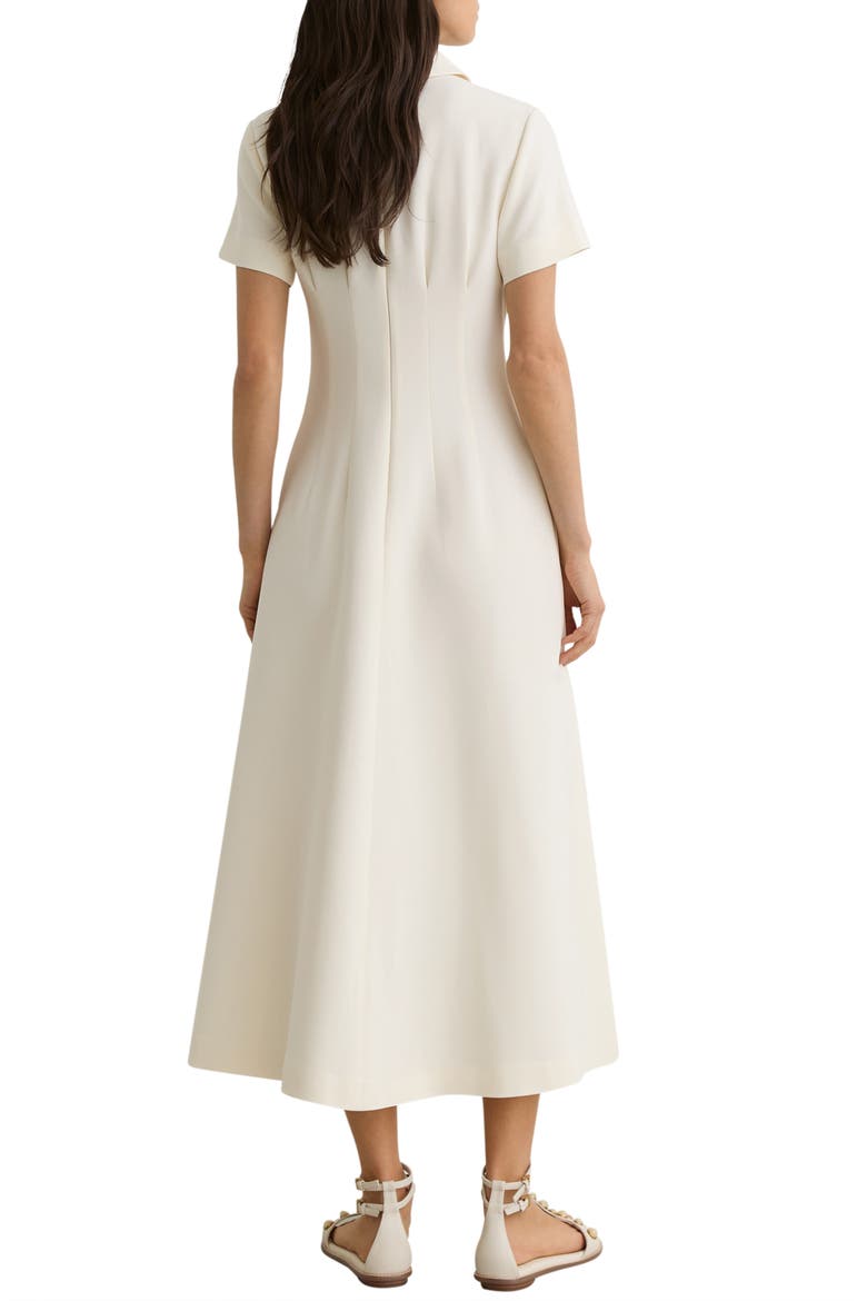 Mari Pleated Shirtdress, Alternate, color, CREAM