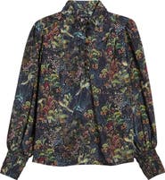 APNY Smocked Cuff Long Sleeve Top