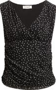 Loveappella Ruched Empire Waist Sleeveless Top