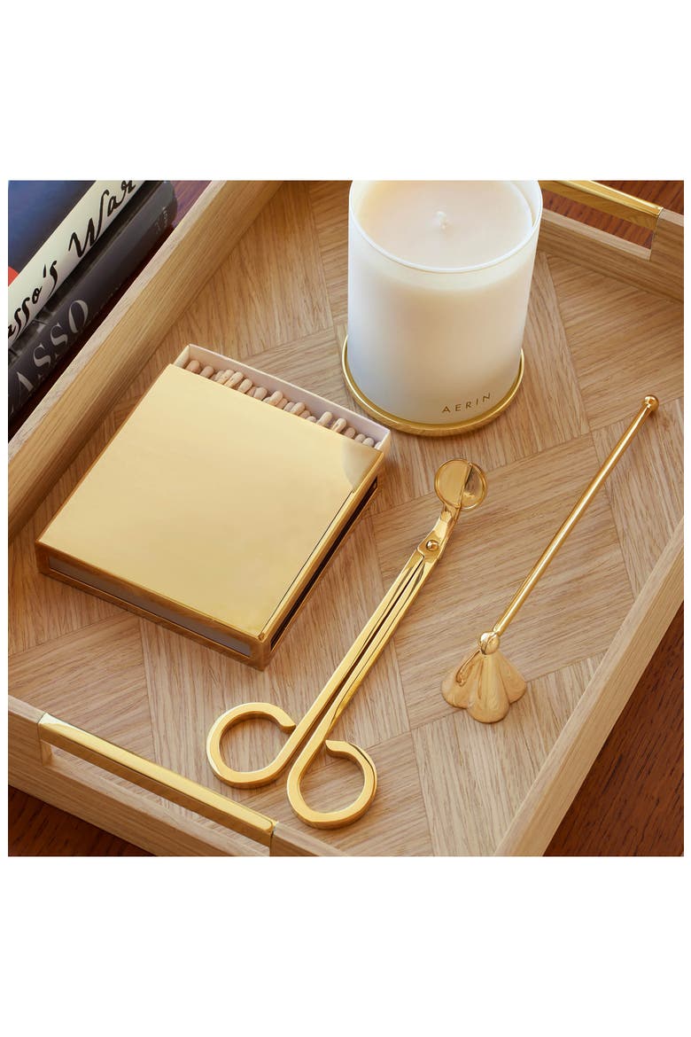 Square Match Sleeve & Matches, Alternate, color, GOLD