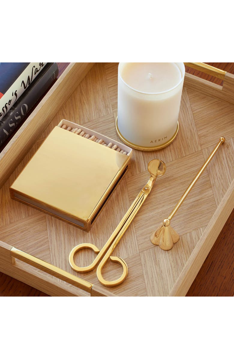 Aerin Square Match Sleeve & Matches, Alternate, color, Gold
