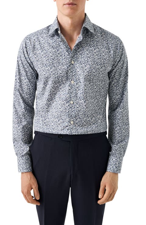 Contemporary Fit Floral Cotton Dress Shirt (Regular & Big)