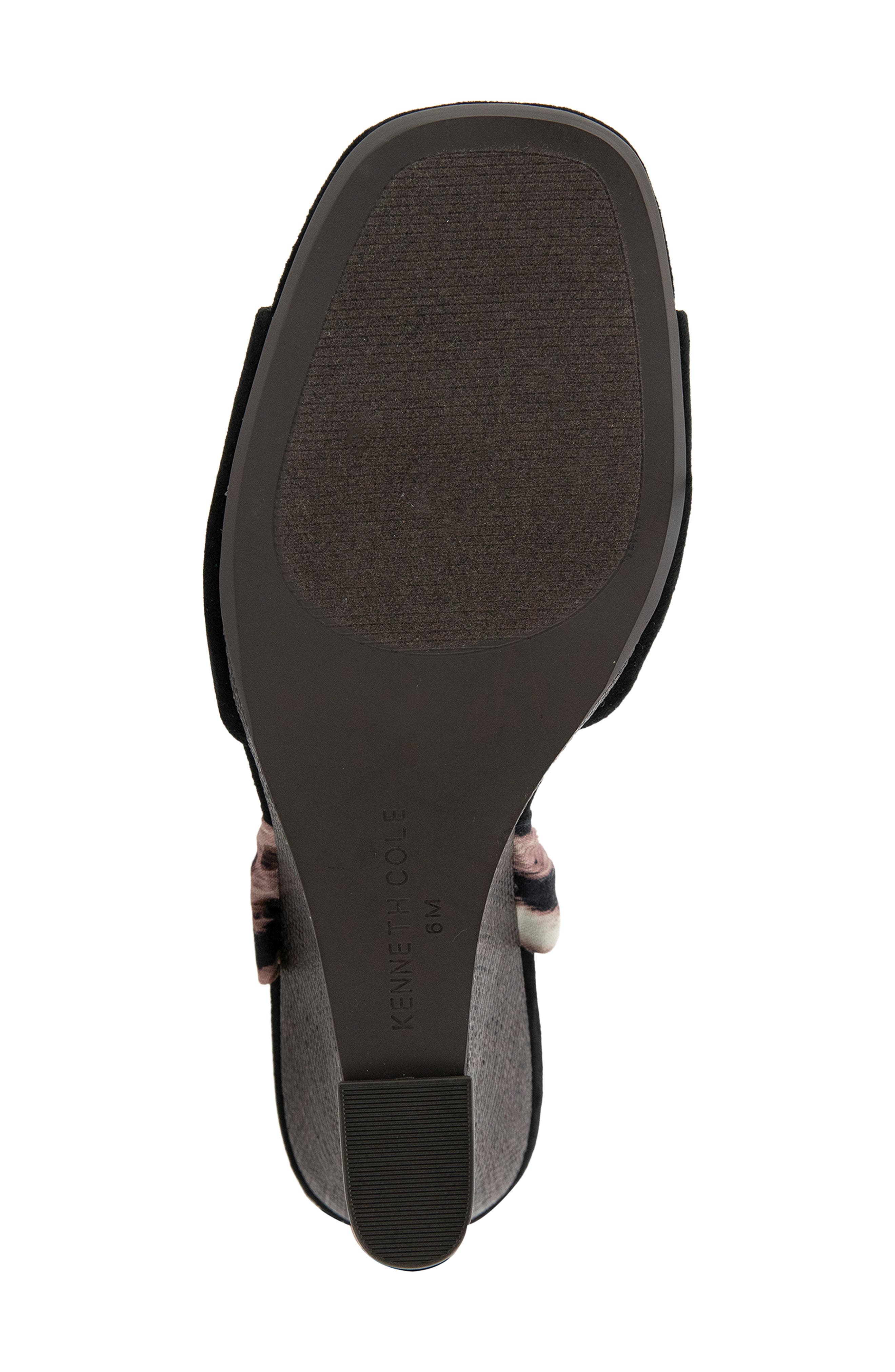 Kenneth Cole Fabia Ankle Wrap Wedge Sandal, Alternate, color, Black/ Brown Suede