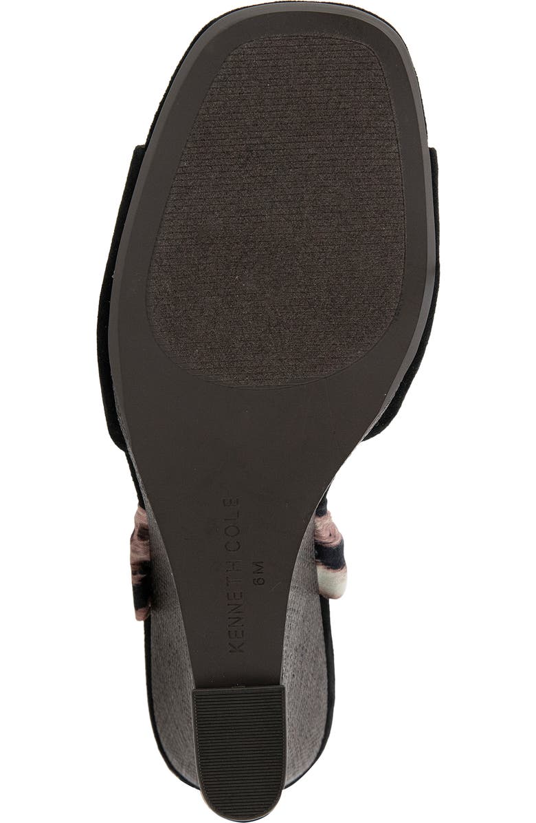 Kenneth Cole Fabia Ankle Wrap Wedge Sandal, Alternate, color, Black/ Brown Suede