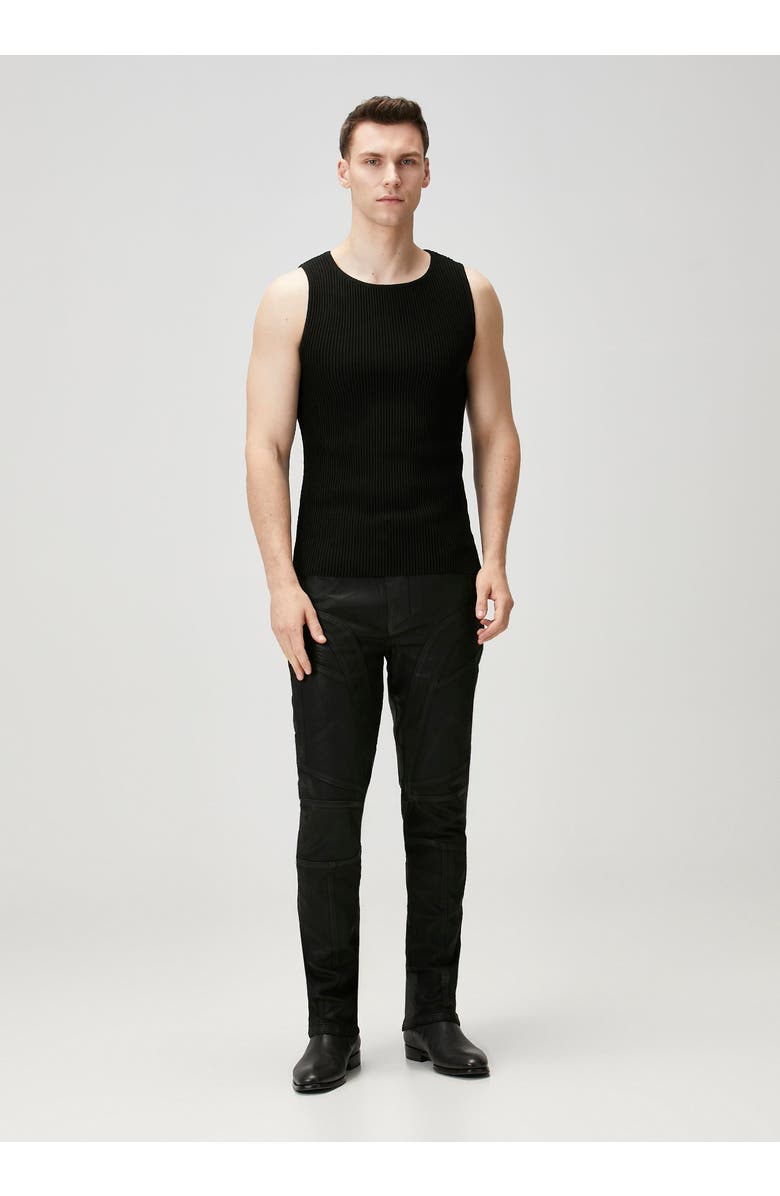 PCFG Pure Cotton Shiny Coated Denim Pant, Alternate, color, Black