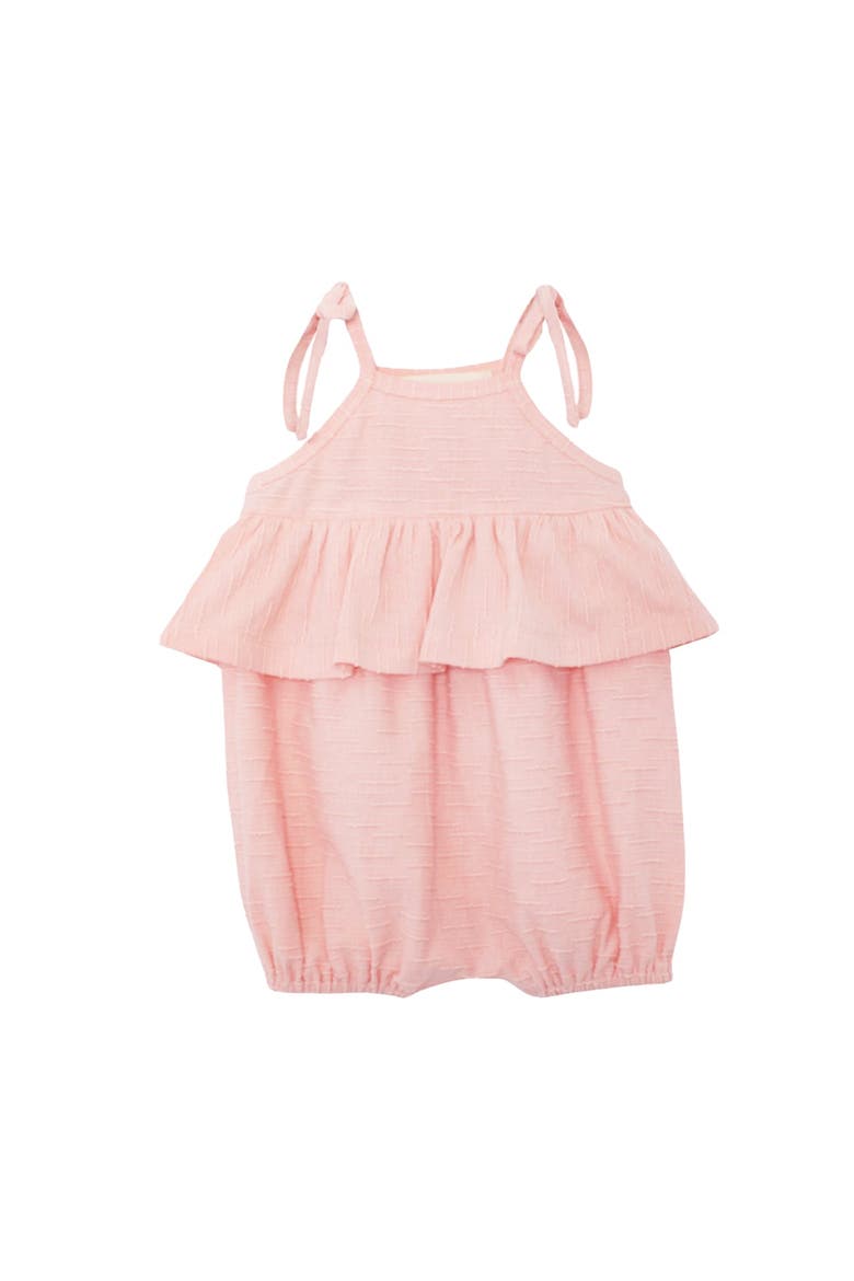 Pinky Linky Sleeveless with Knot Detail Romper, Main, color, Pink