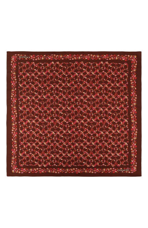 Posey Cluster Silk Square Scarf