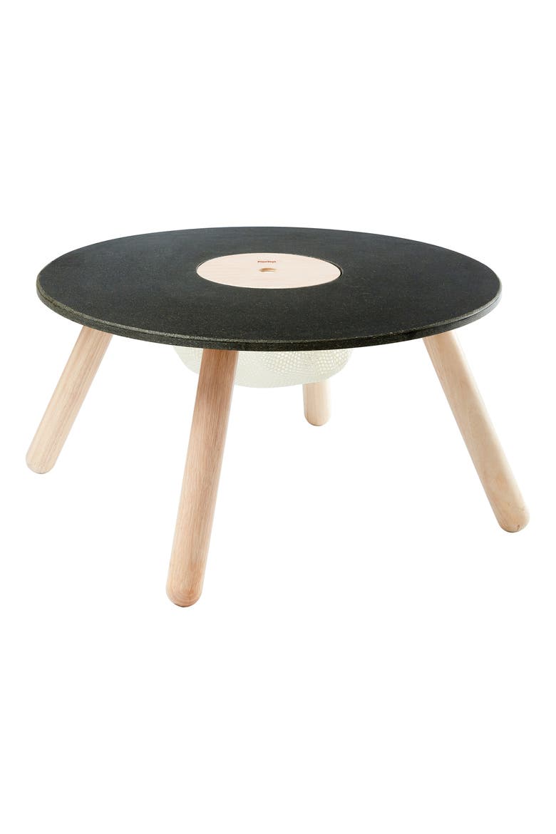 Round Chalkboard Table, Alternate, color, BROWN