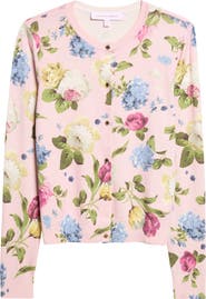Carolina Herrera Long Sleeve Crewneck Cardigan