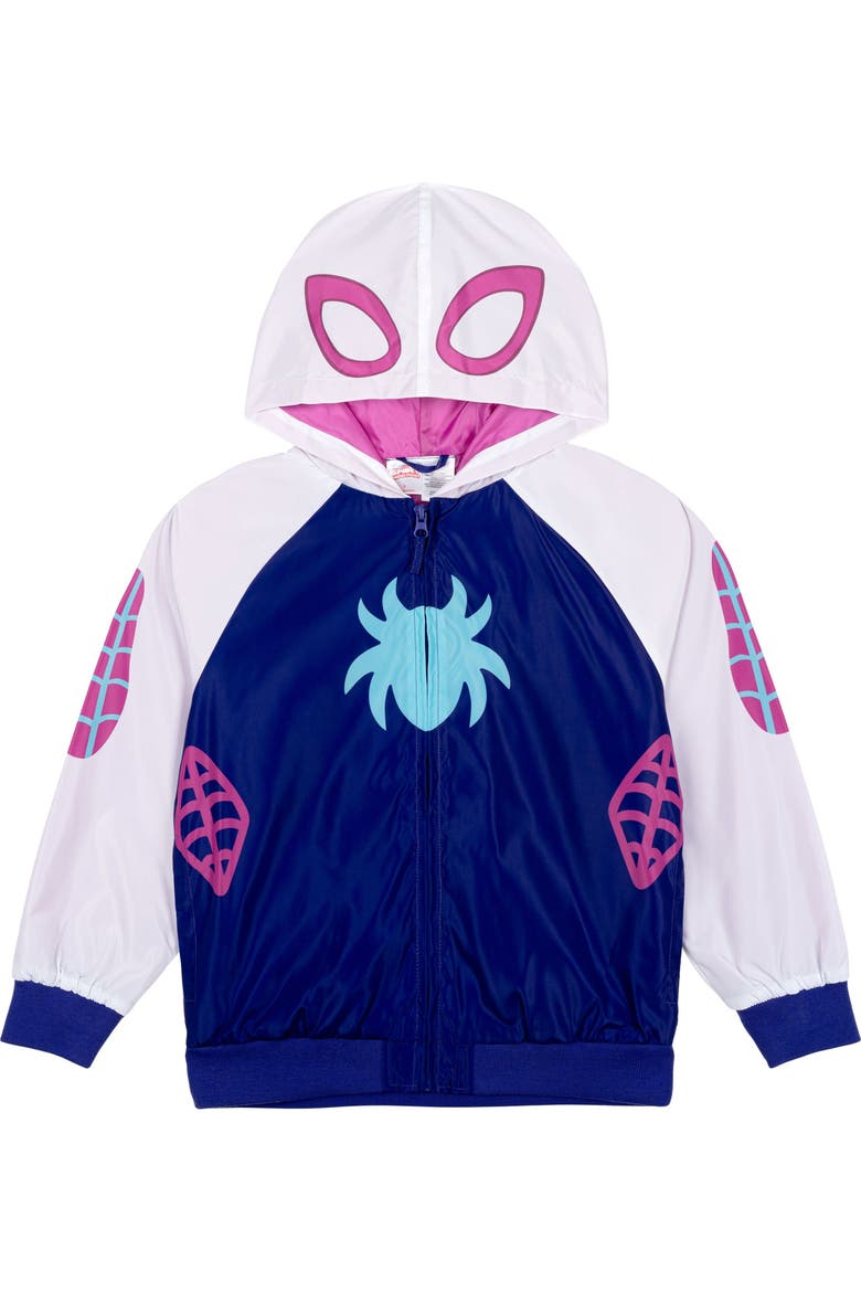 Spider-Man Cosplay Bomber Jacket, Main, color, Purple Ghost Spider
