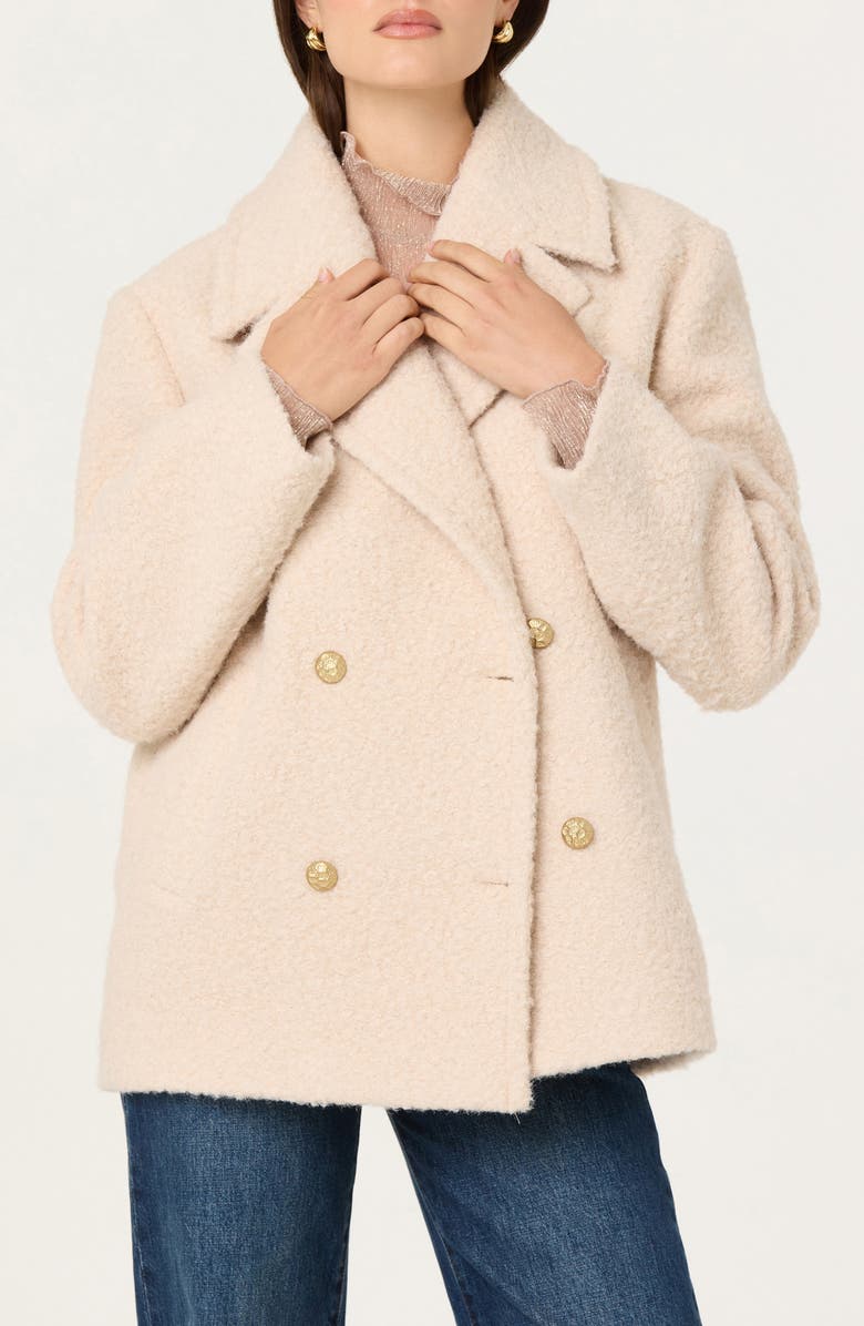 ASTR the Label Kyra Metallic Mock Neck Shirt, Main, color, Champagne