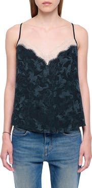 Zadig & Voltaire Cespa Horse Jacquard Silk Camisole