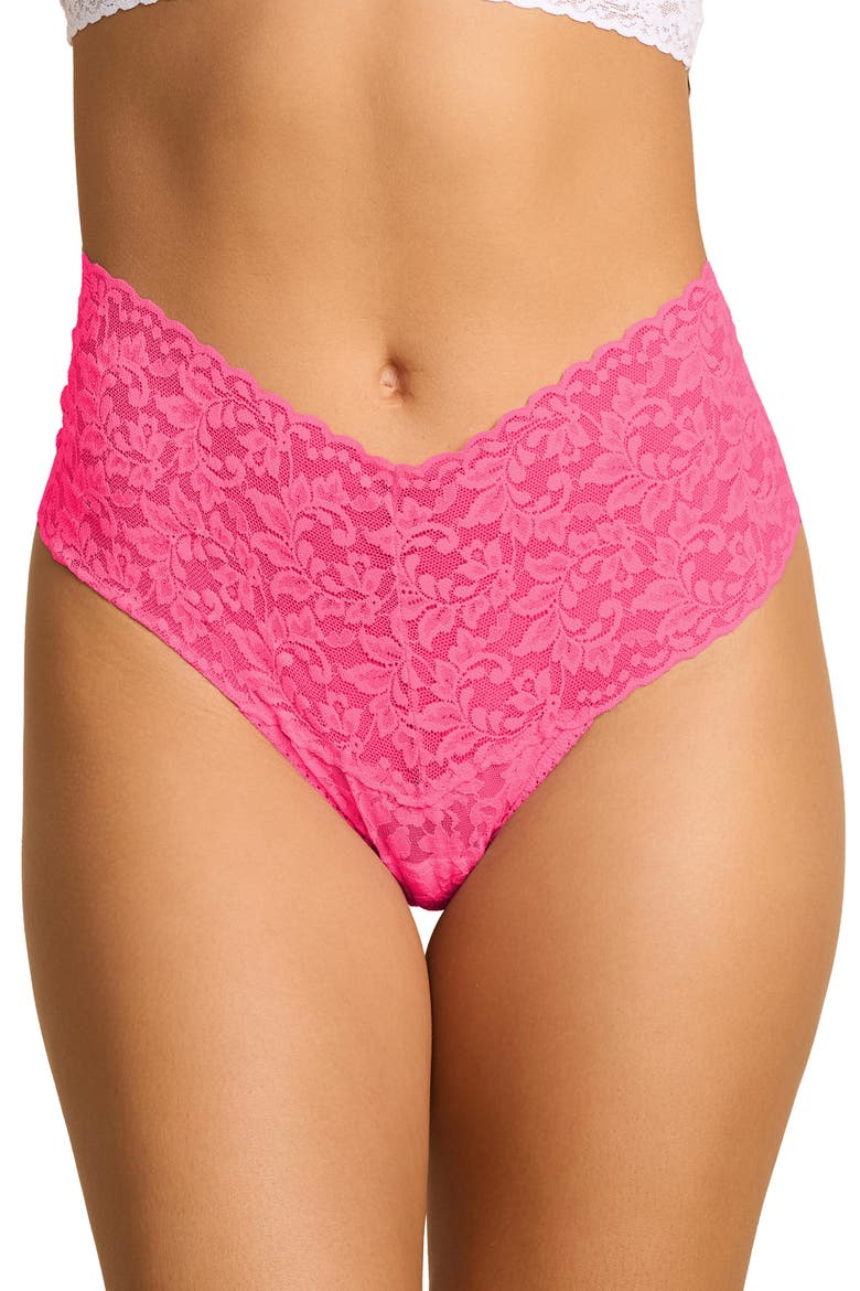 Retro High Waist Thong, Main, color, UNBEETABLE