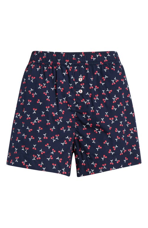 Open Edit Oversize Boyfriend Boxer Shorts In Blue