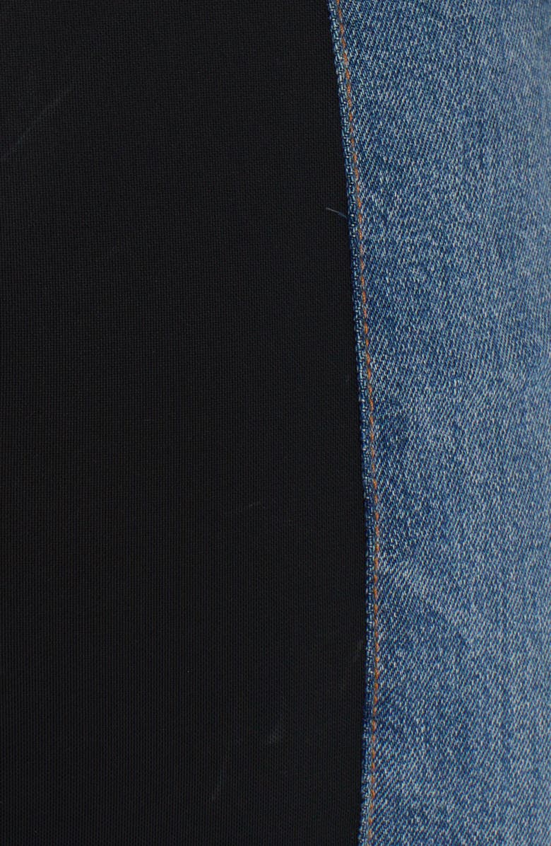 Dolce&Gabbana Patchwork Denim Bustier Minidress, Alternate, color, 