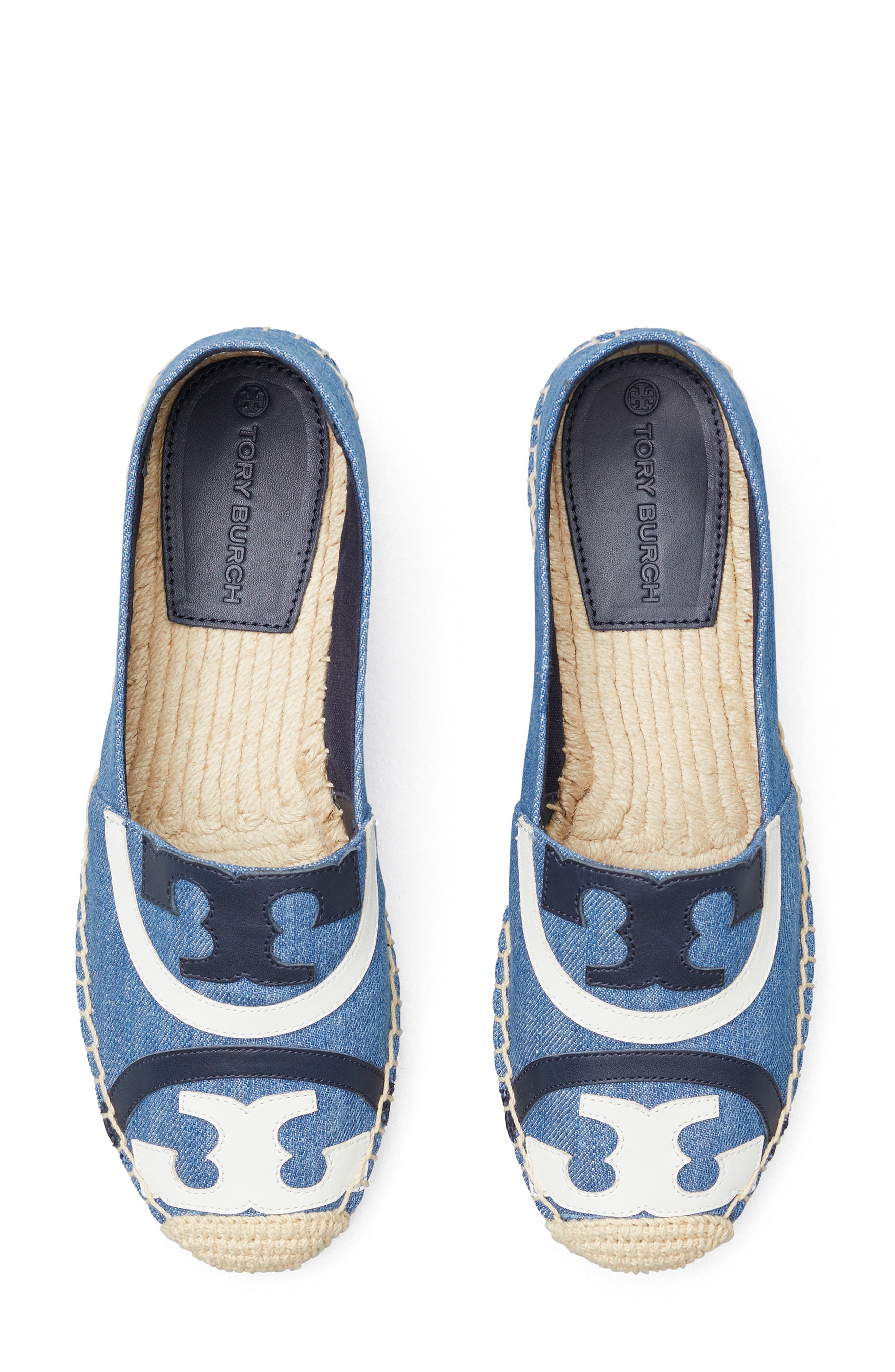 Poppy Logo Espadrille Flat, Alternate, color, DENIM