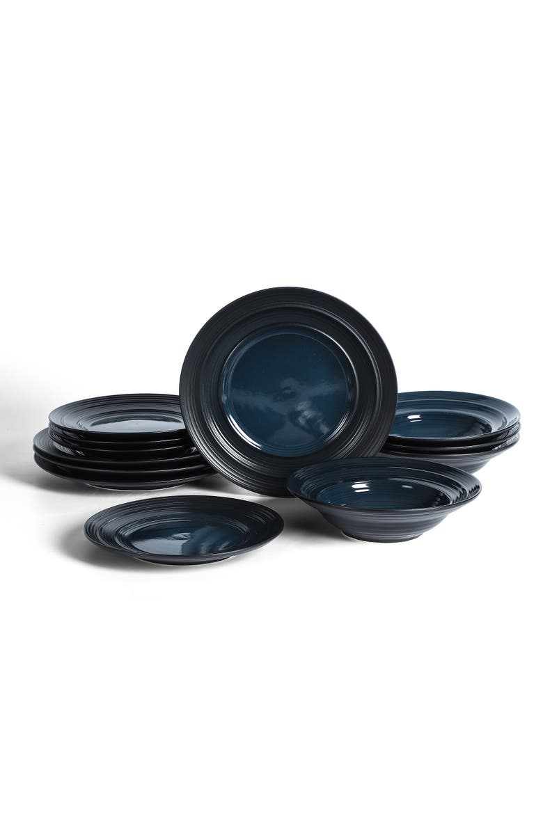 Celeste Stoneware 12-Piece Dinnerware Set, Main, color, Blue