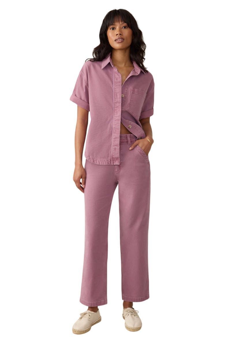 Faherty Dockside Sunwashed Canvas Pants, Alternate, color, Weathered Orchid