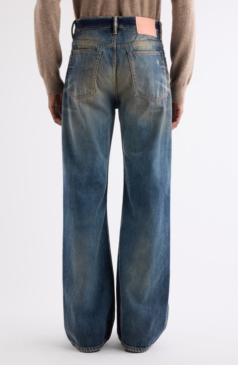 Acne Studios 2021M Rocka Wide Straight Leg Jeans, Alternate, color, Dark Blue