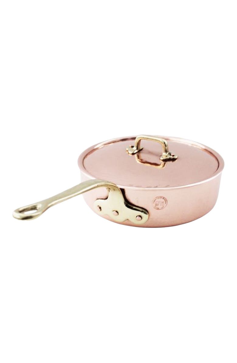 Coppermill Kitchen Vintage Inspired Copper Medium Sauté Pan, Main, color, 