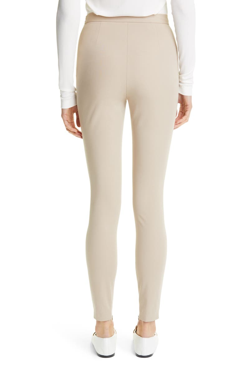 Ankle Zip Stretch Gabardine Pants, Alternate, color, BEIGE