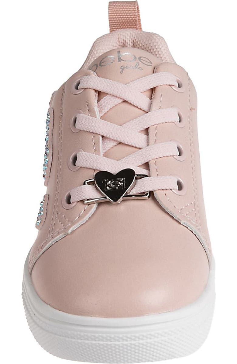 bebe Kids' Heart Sneaker, Alternate, color, Blush