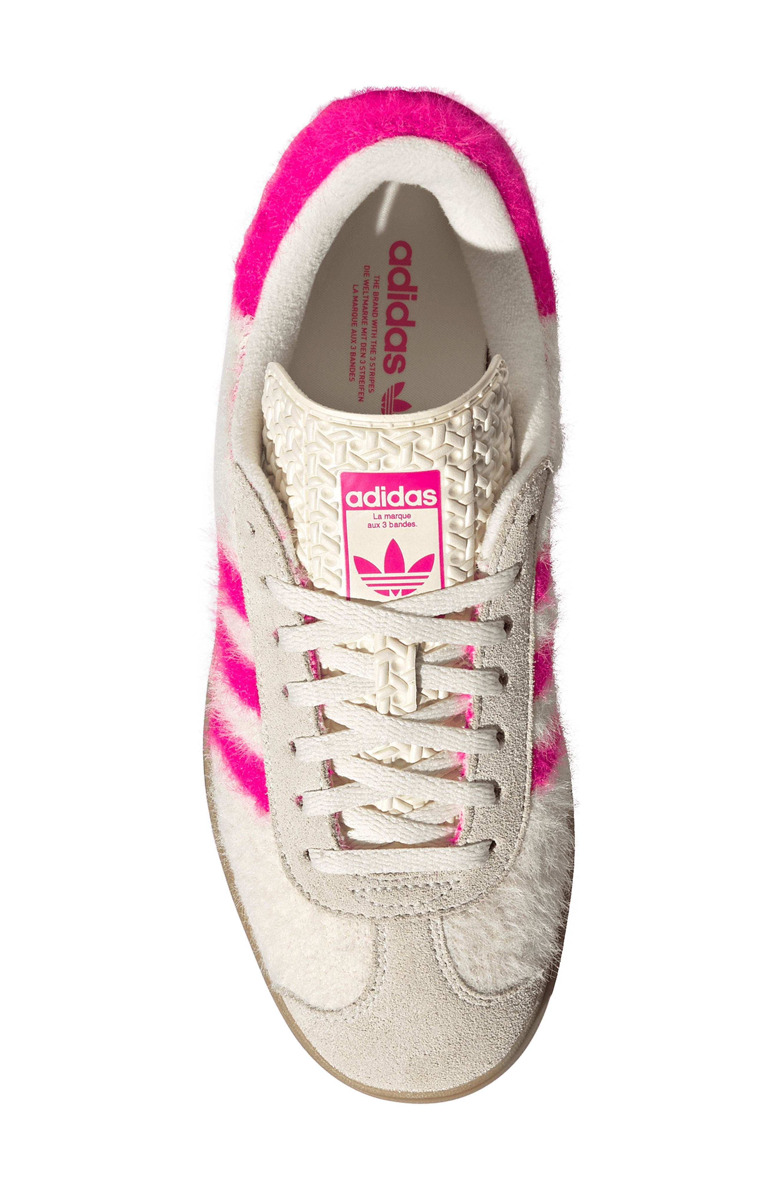 Gazelle Bold Sneaker, Alternate, color, CREAM WHITE/ PINK/ GOLD