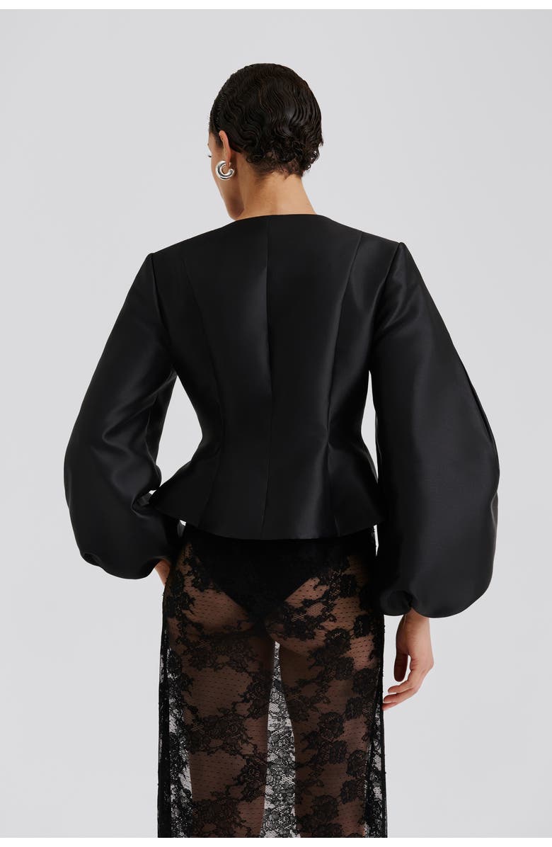 Malina Vendela Balloon Sleeve Blouse, Alternate, color, Black