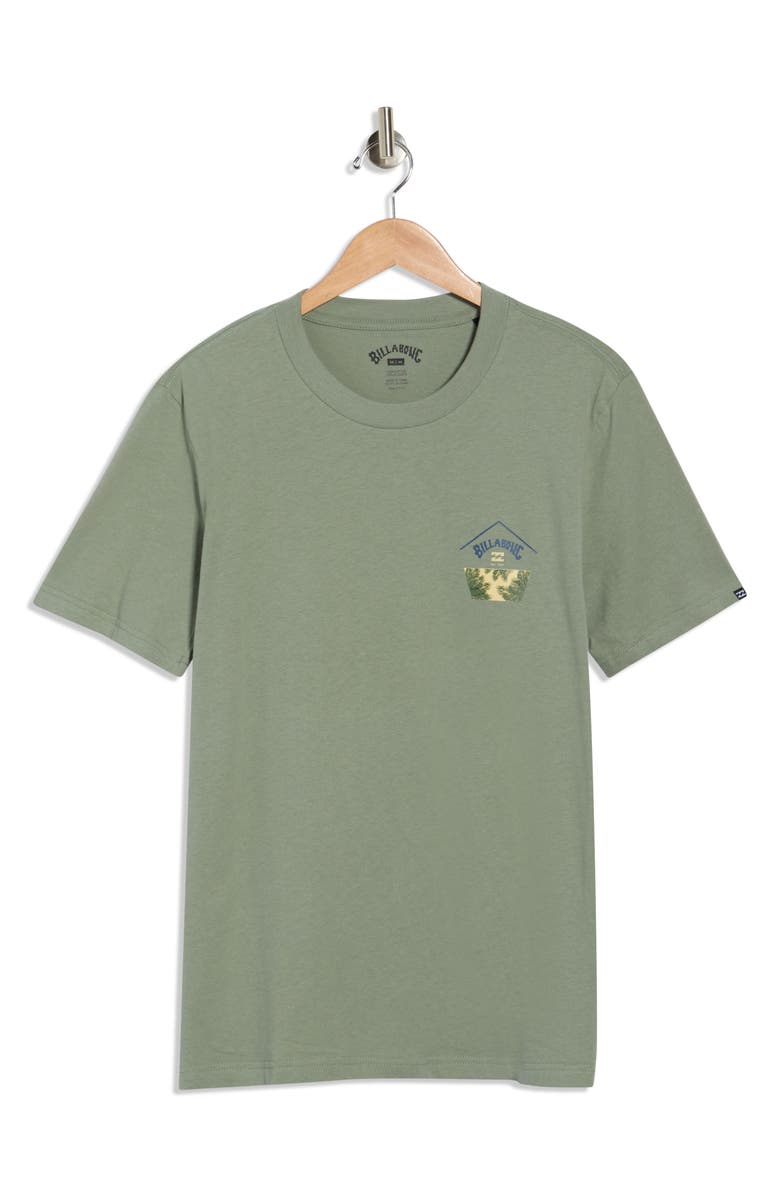 Billabong Palms Cotton Graphic T-Shirt, Alternate, color, Lily Pad