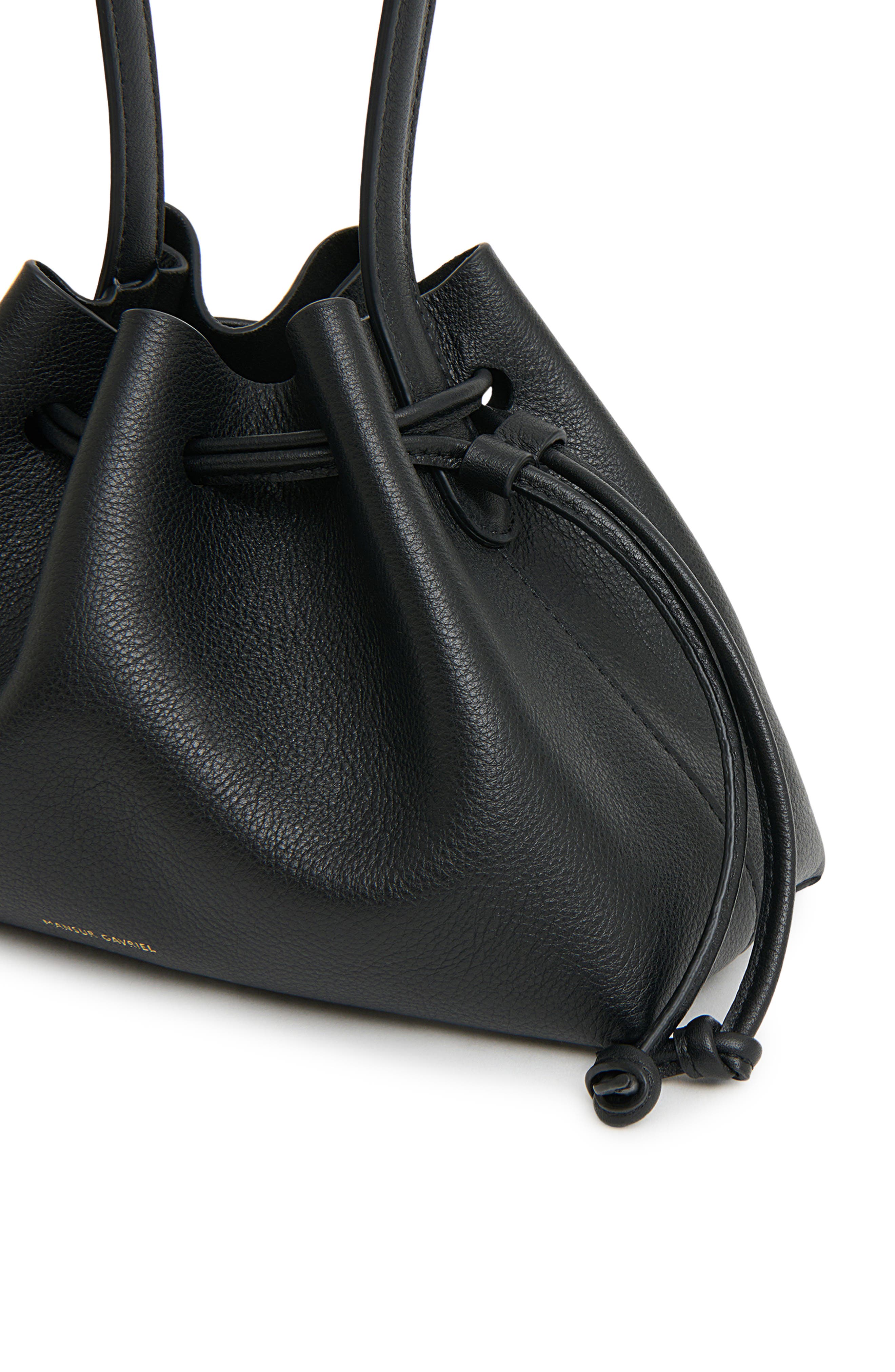 Mansur Gavriel Drawstring Pouchette, Alternate, color, Black